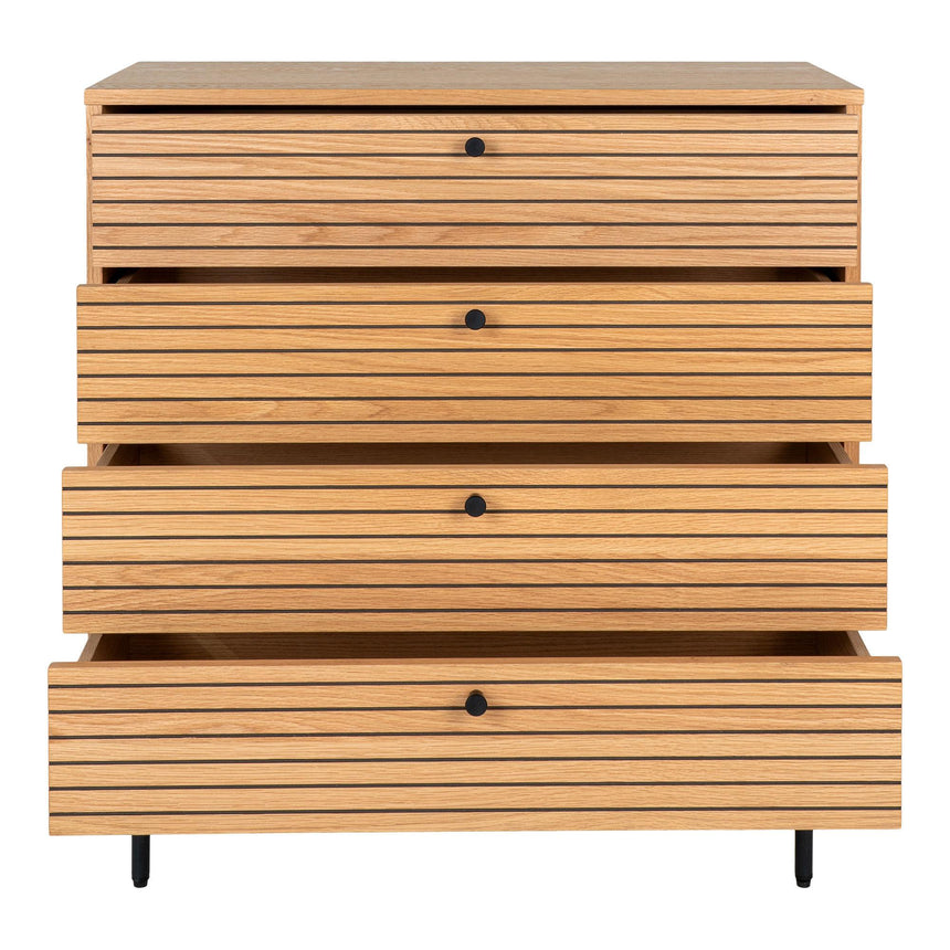 Kyoto Oak 4 Drawer Chest-4
