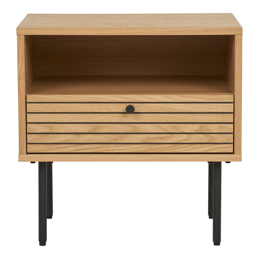 Kyoto Oak 1 Drawer Side Table-2