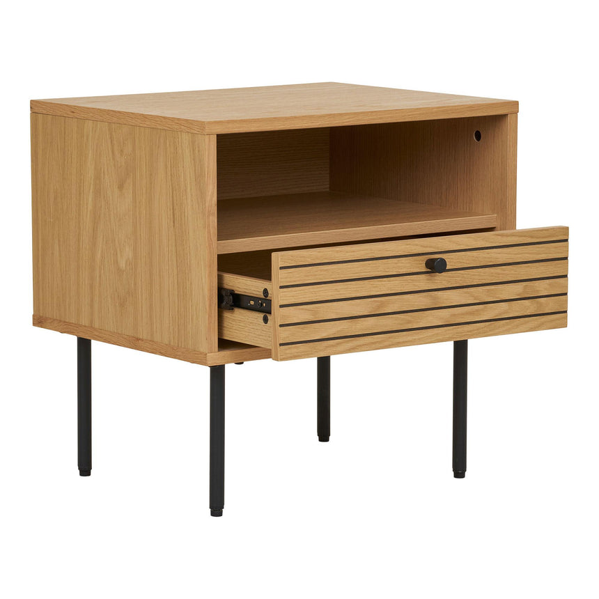 Kyoto Oak 1 Drawer Side Table-3