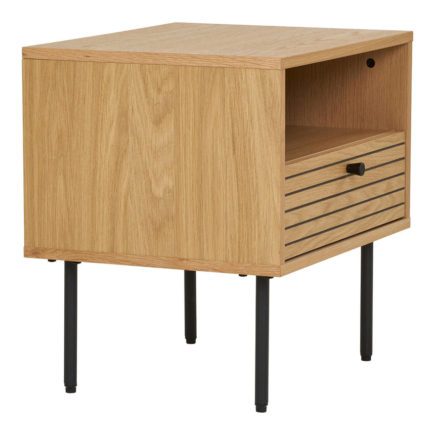 Kyoto Oak 1 Drawer Side Table-4