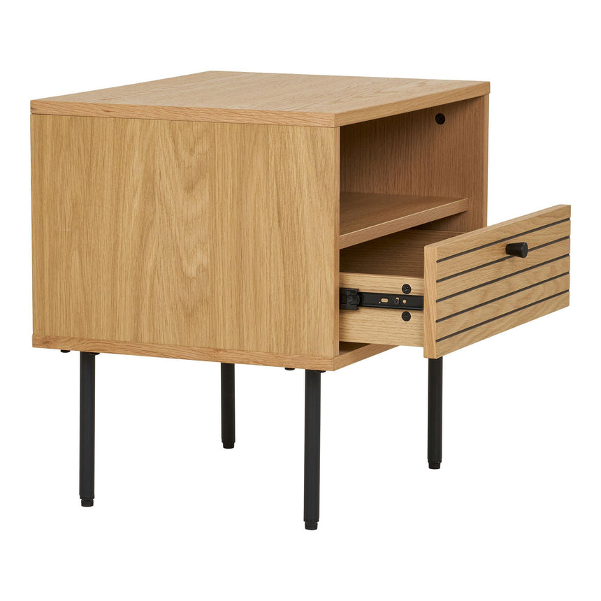 Kyoto Oak 1 Drawer Side Table-5