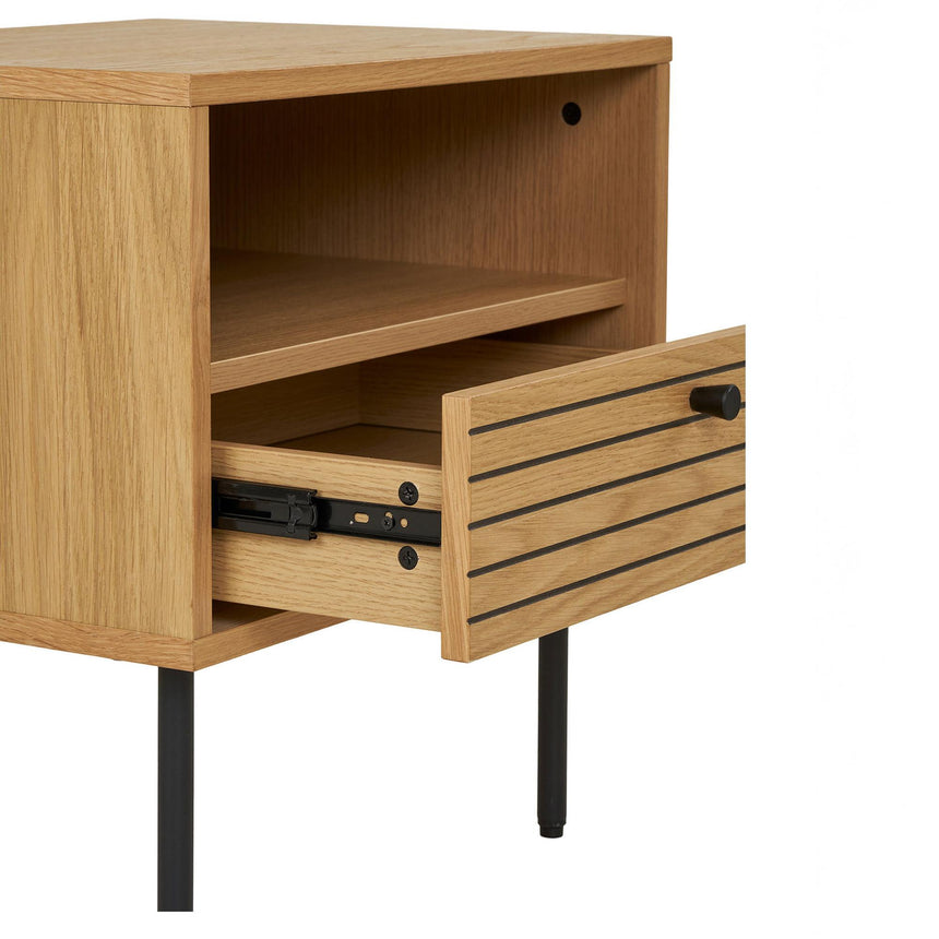 Kyoto Oak 1 Drawer Side Table-6