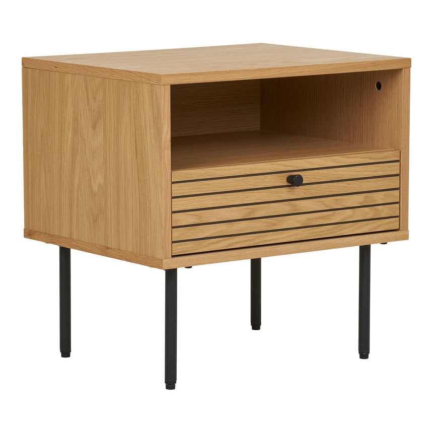 Kyoto Oak 1 Drawer Side Table-8