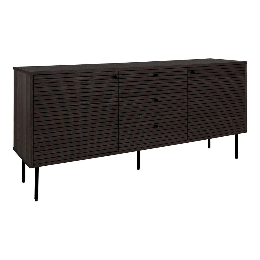 Kyoto Smoked Oak 2 Door Medium Sideboard - 150cm-4