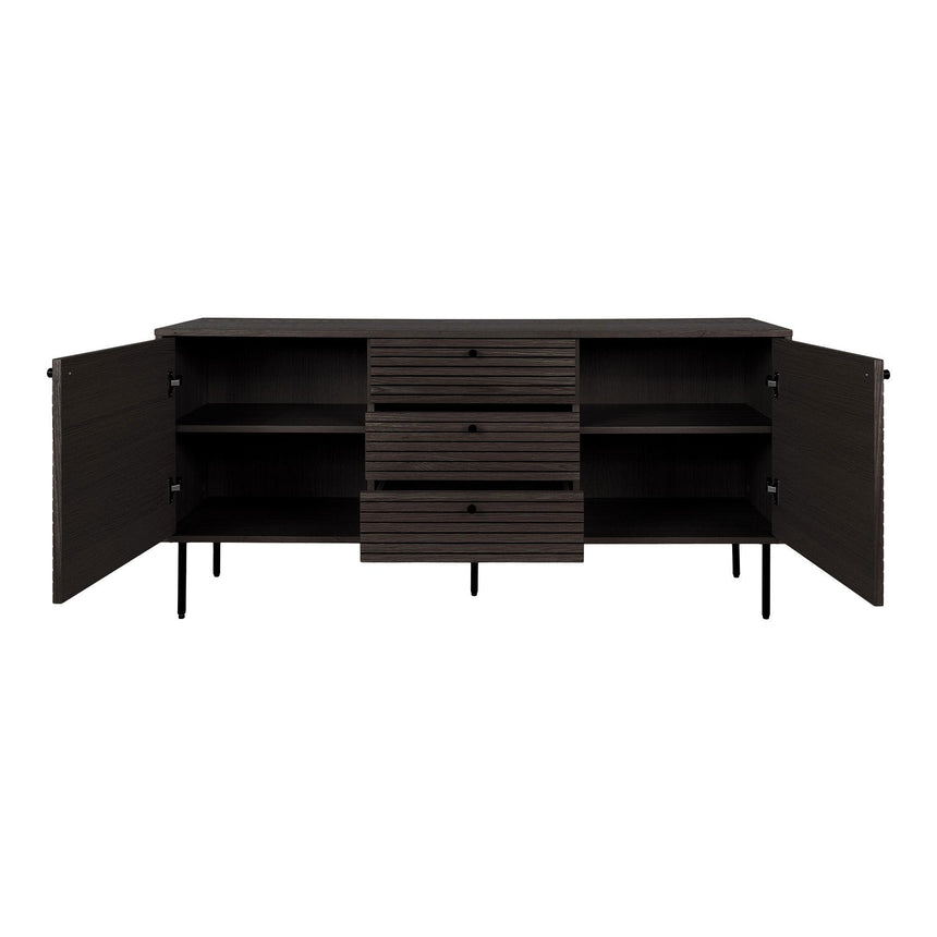Kyoto Smoked Oak 2 Door Medium Sideboard - 150cm-7