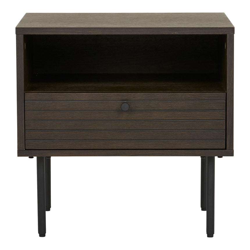 Kyoto Smoked Oak 1 Drawer Side Table-6
