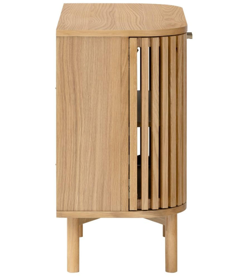 Soho Oak 2 Door Slatted Cupboard-4