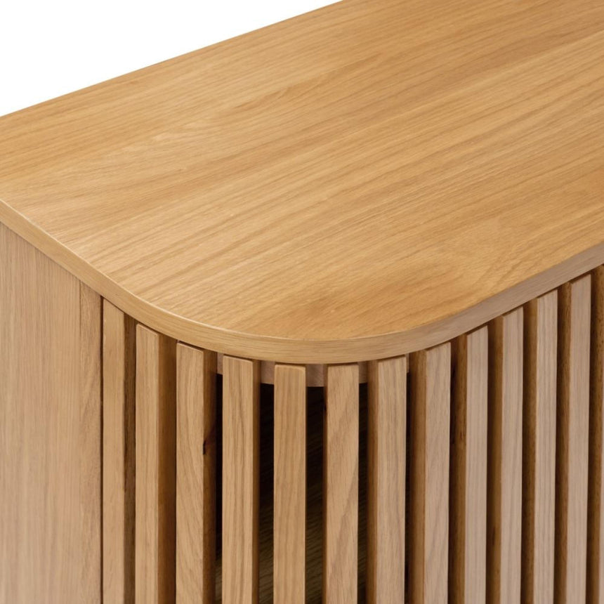 Soho Oak 2 Door Slatted Cupboard-6