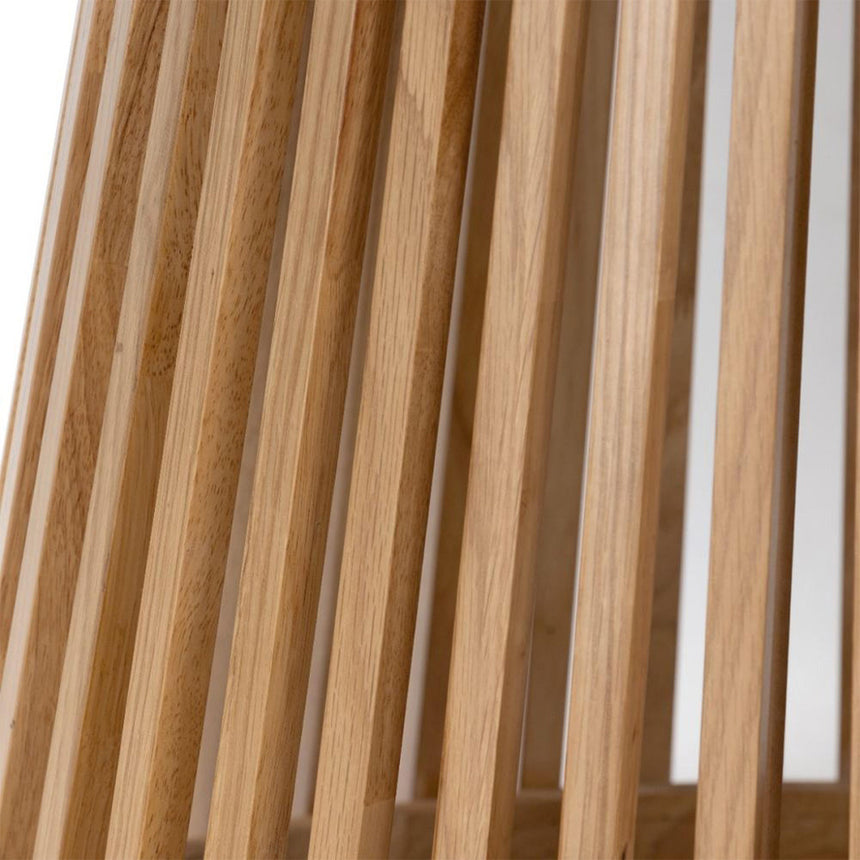 Soho Oak 4 Seater Round Dining Table with Slatted Base - 120cm