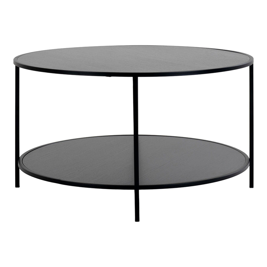 Vita Black Melamine Round Coffee Table-3