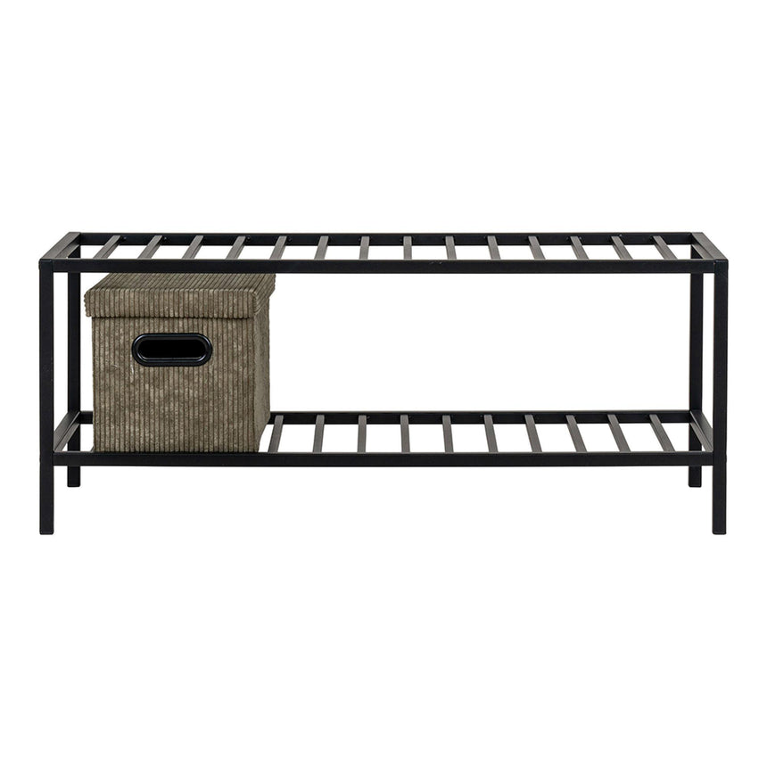 Vita Black Metal Shoe Rack-3