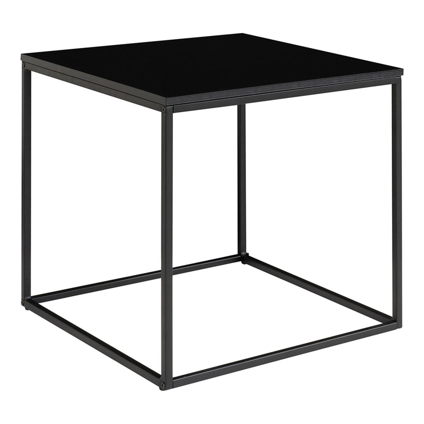 Vita Black Melamine Square Side Table-3