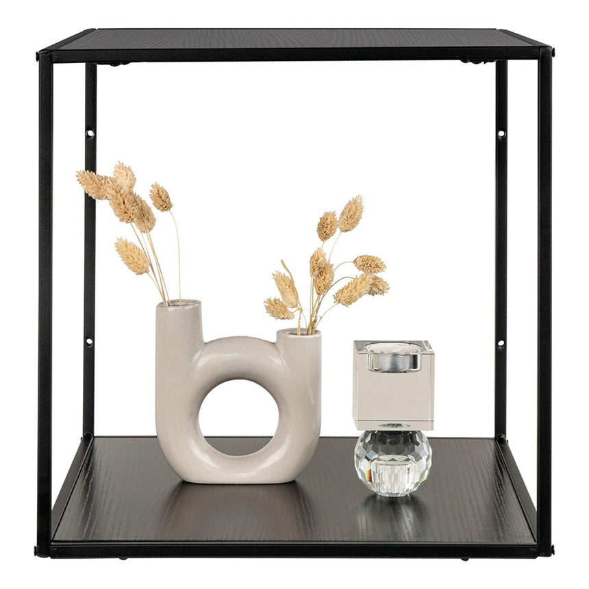 Vita Black Melamine Wall Shelf-2