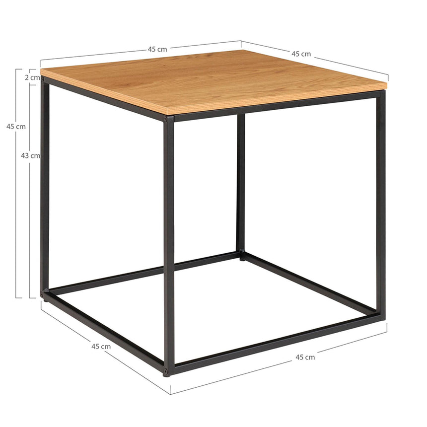 Vita Natural Wood Square Side Table-8