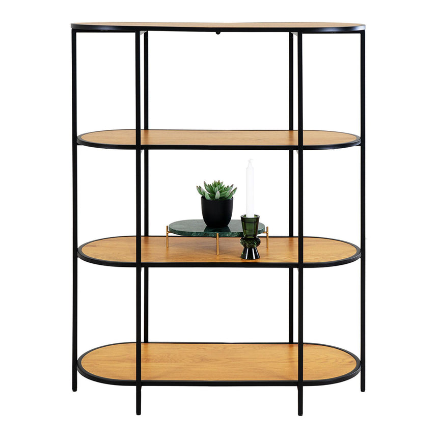 Vita Natural Wood Curved Open Shelving Unit-2