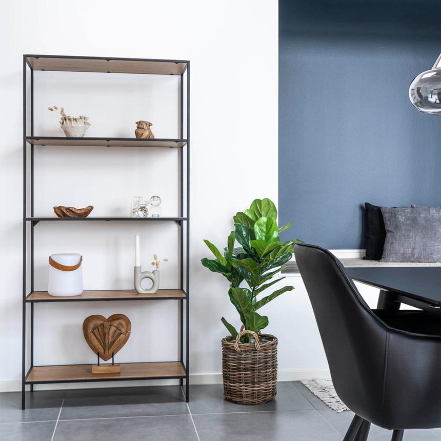 Vita Natural Wood Wide Open Shelving Unit-4