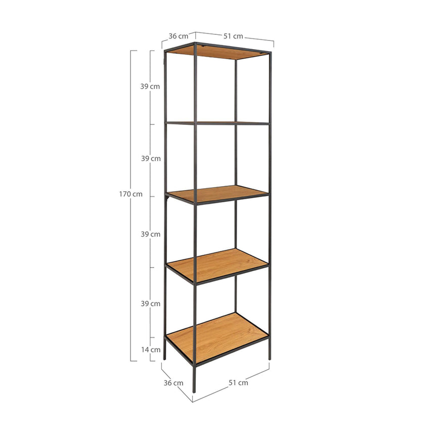 Vita Natural Wood Tall Open Shelving Unit-6