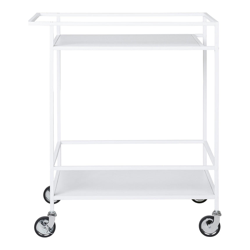 Vita White Melamine Bar Trolley-2