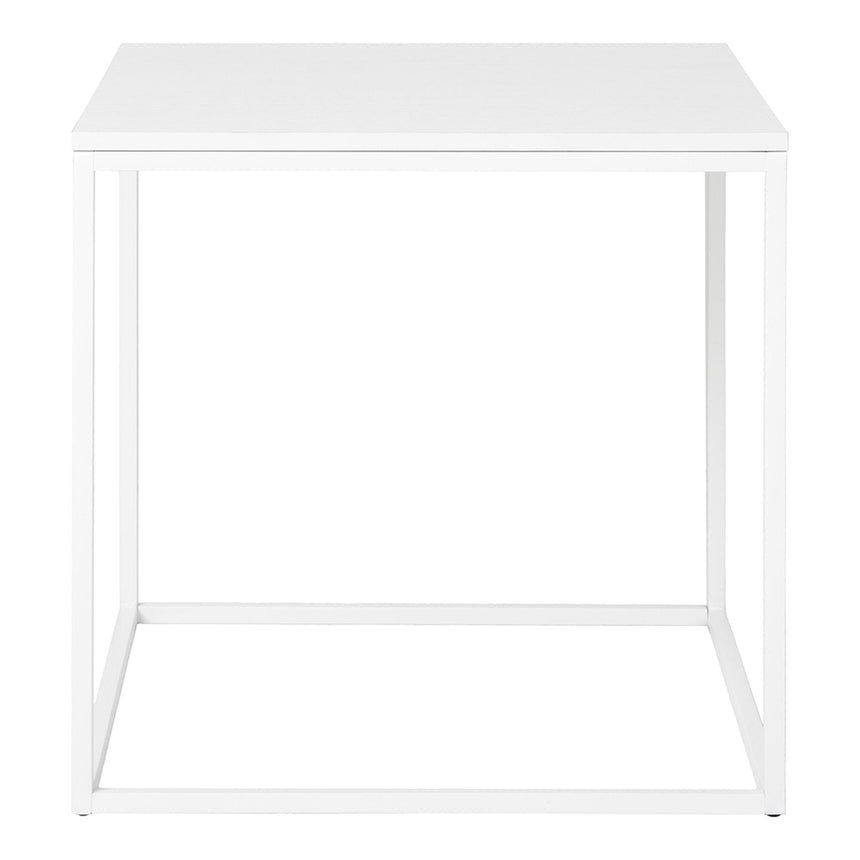 Vita White Melamine Square Side Table-2