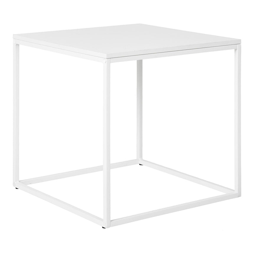 Vita White Melamine Square Side Table-3