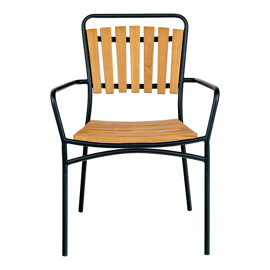 4 x Cleveland Natural Teak Wood Garden Dining Chair-2