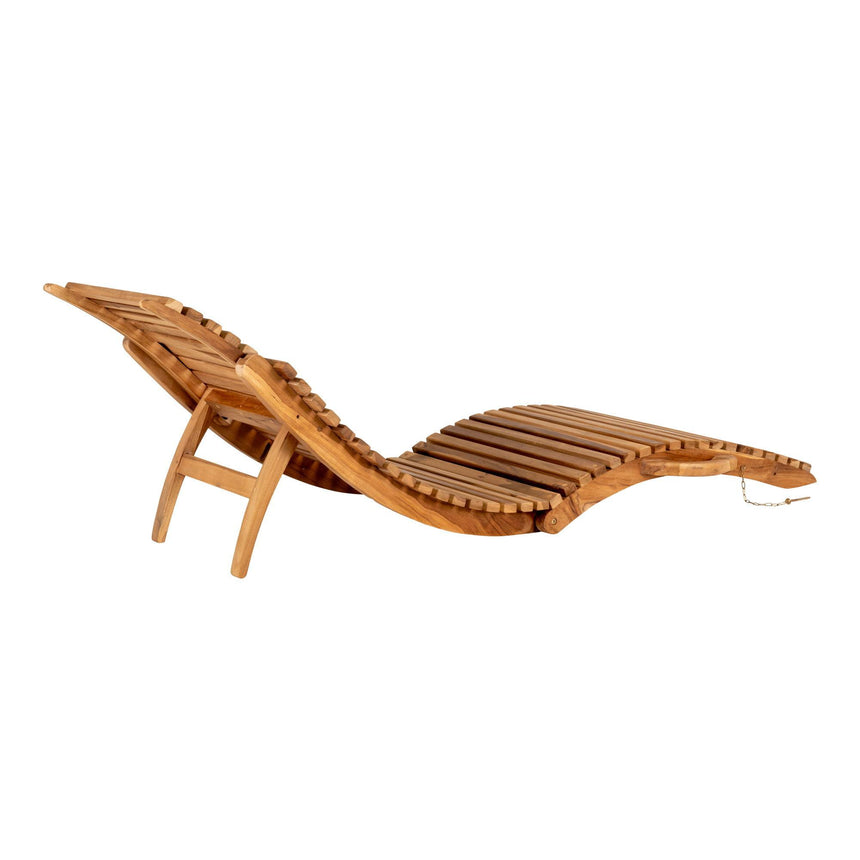 Arrieta Natural Teak Wood Garden Sunlounger-6