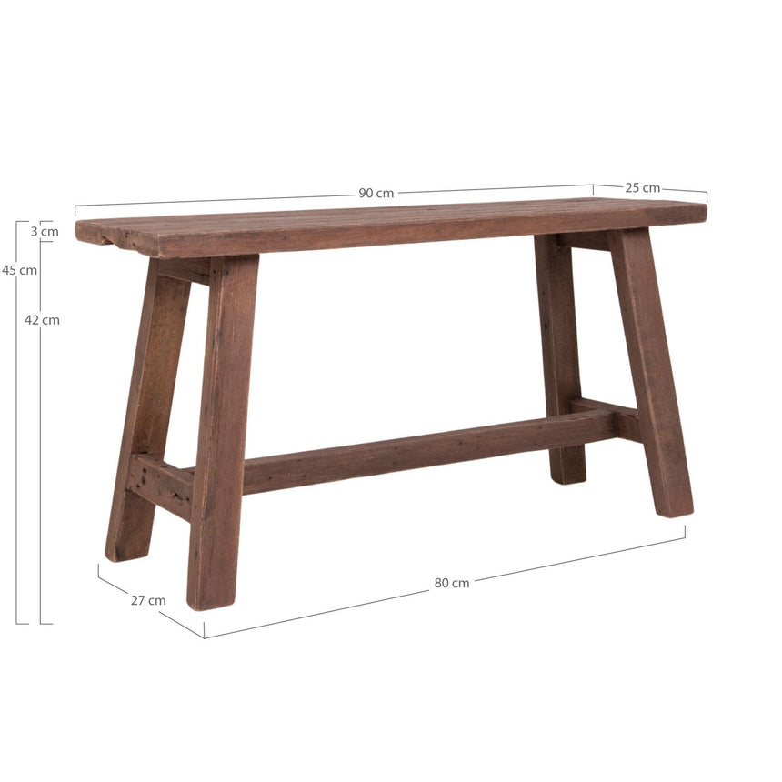 Barcelona Natural Teak Wood Large Bench-8