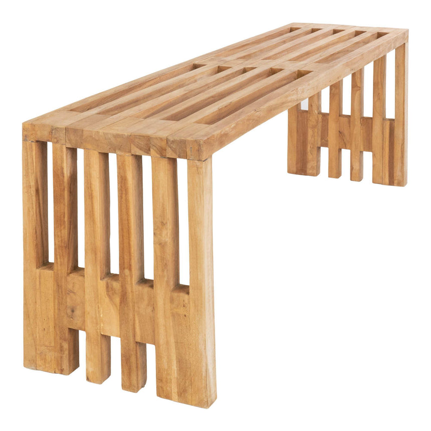 Benidorm Natural Teak Wood Garden Large Bench-6