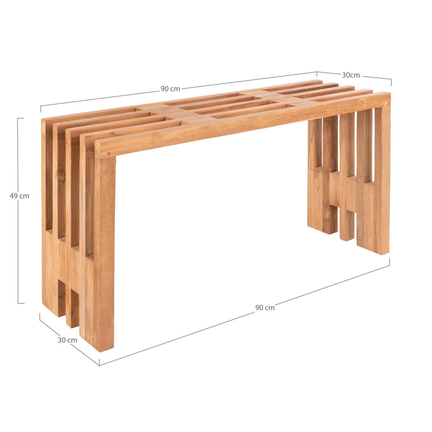 Benidorm Natural Teak Wood Garden Small Bench-7