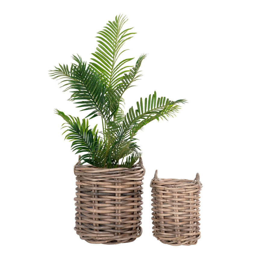 Burton Natural Rattan Round Baskets - Set of 2-3