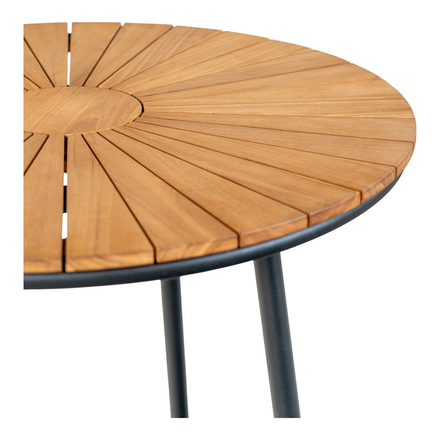 Cleveland Teak Wood 4 Seater Round Garden Dining Table - 130cm-4