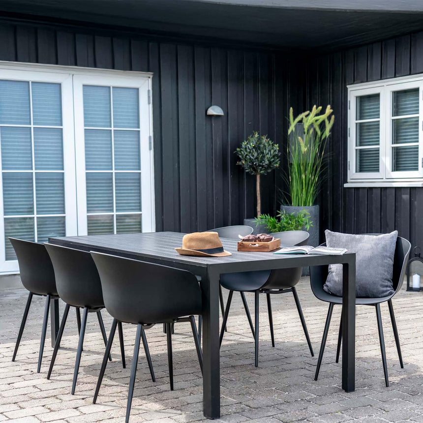 2 x Roda Black Garden Dining Chair-4