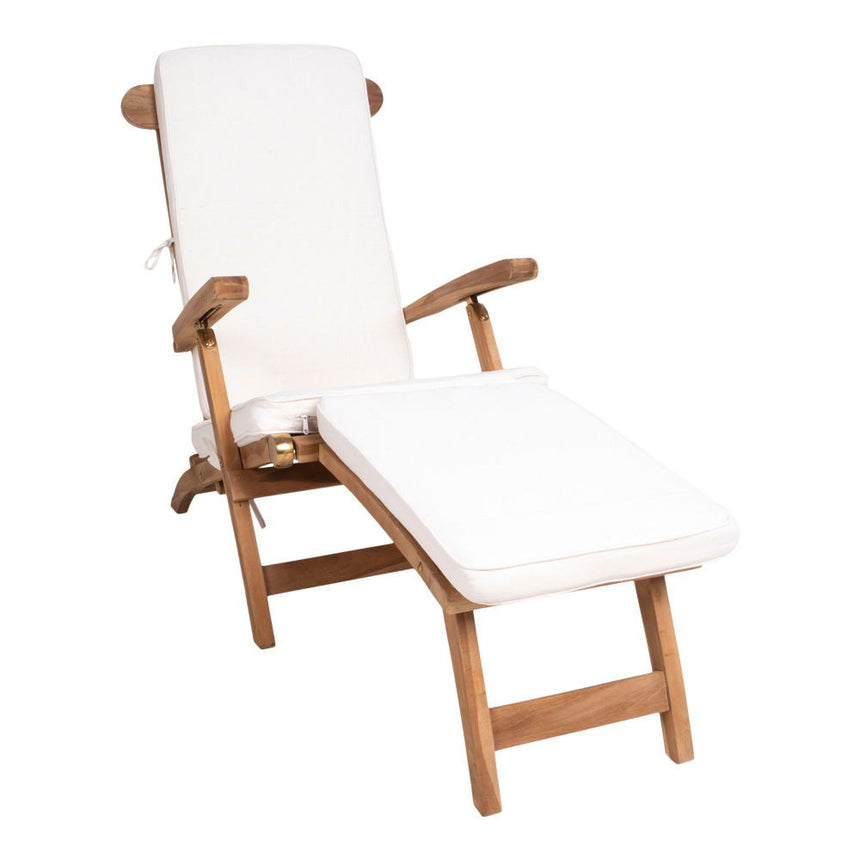 Arrecife Natural Teak Wood Large Garden Deck Chair-5