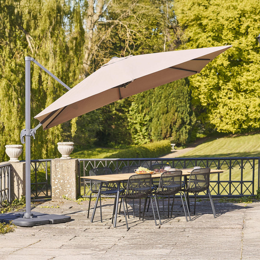 Baza Sand Metal Hanging Parasol 295cm x 295cm-2