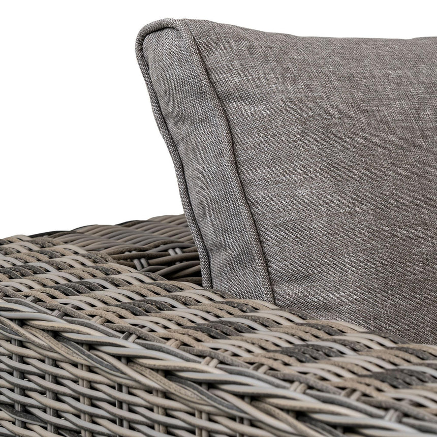 Calvi Grey Fabric and Polyrattan Lounge Set-5