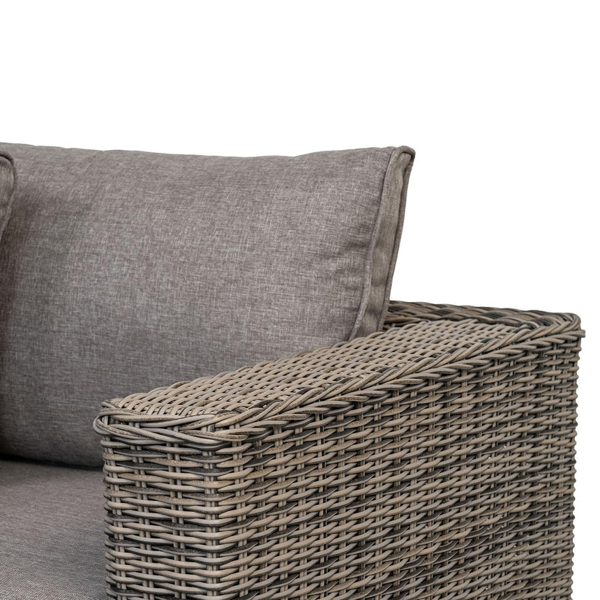 Calvi Grey Fabric and Polyrattan Lounge Set-6