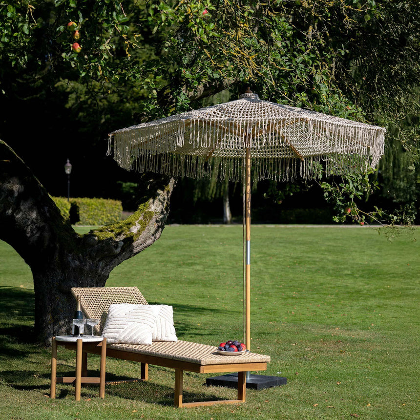 Derby Natural Teak Wood Garden Sun Lounger-2