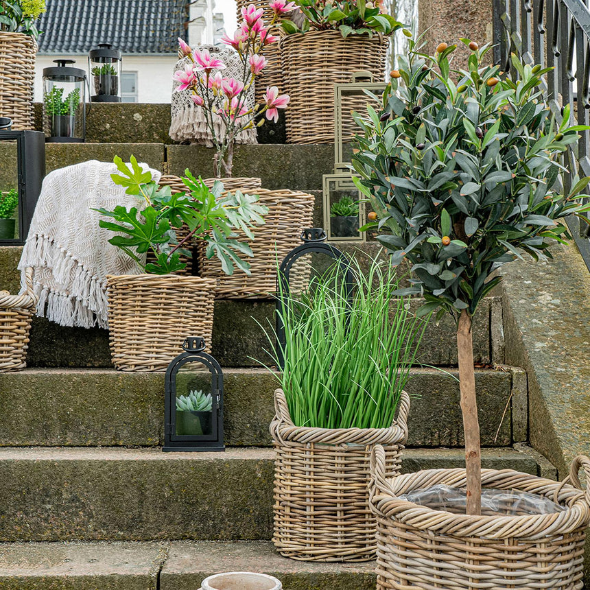 Gili Natural Baskets Kubu Rattan Set of 2 Baskets-4
