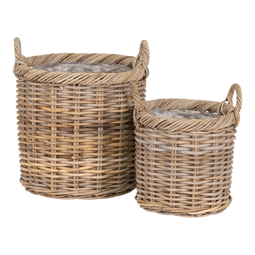 Gili Natural Baskets Kubu Rattan Set of 2 Baskets-6