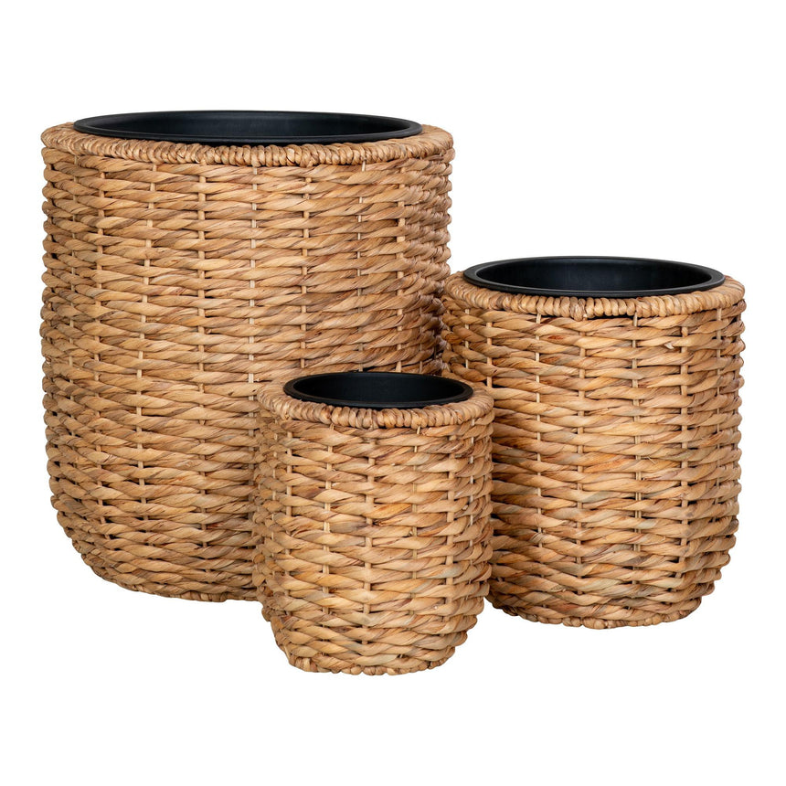 Hanoi Natural Waterhyacinth Set of 3 Planters-3