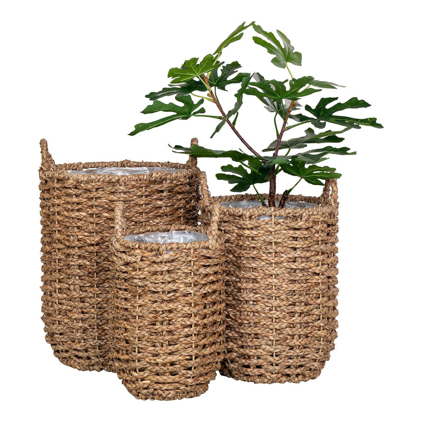 Huelva Natural Seagrass Set of 3 Baskets-2