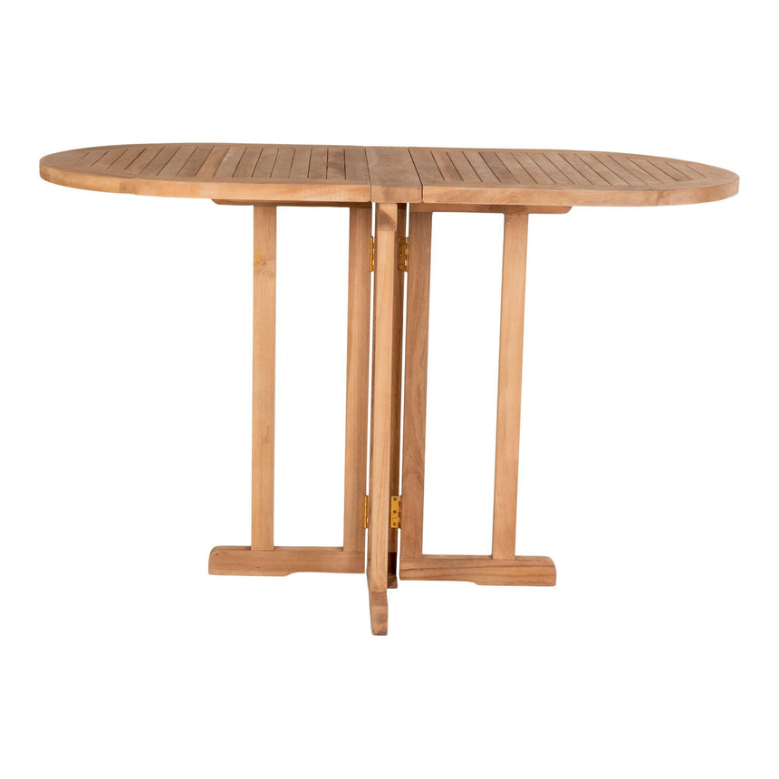Huelva Natural Teak Wood Oval Side Table-4