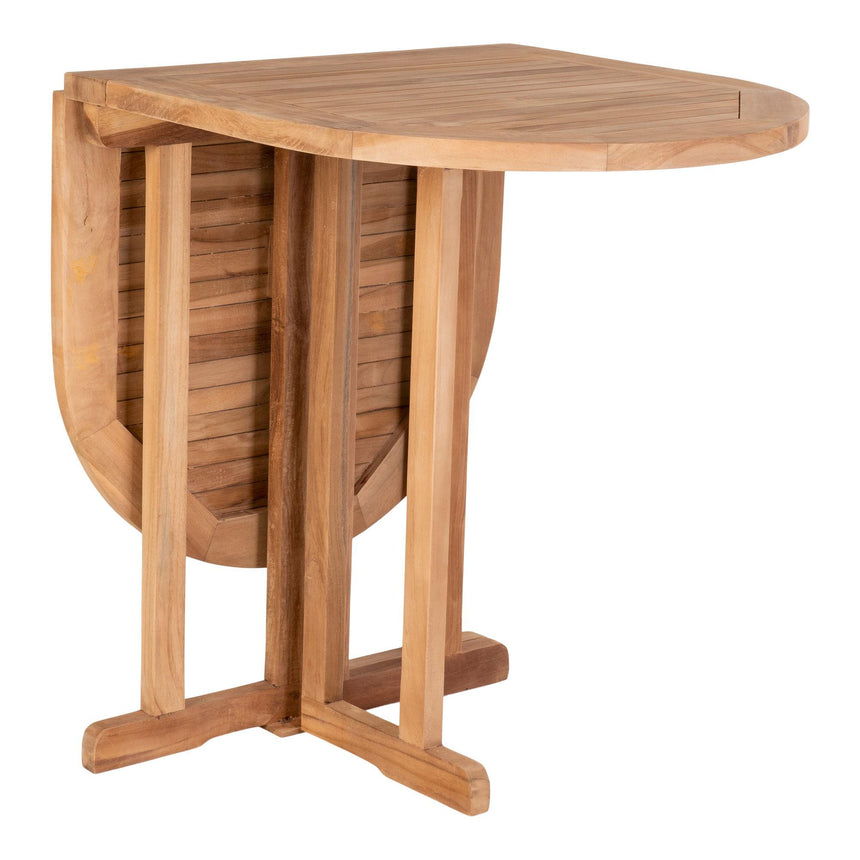Huelva Natural Teak Wood Oval Side Table-5