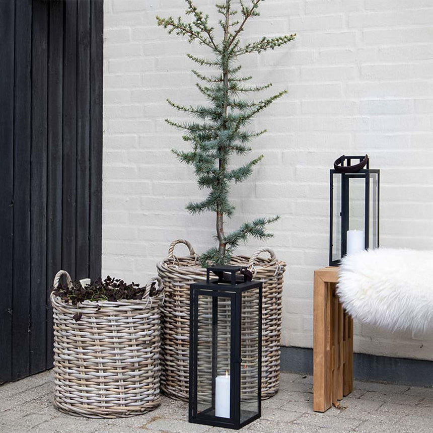 Indo Kubu Rattan Set of 2 Baskets-2