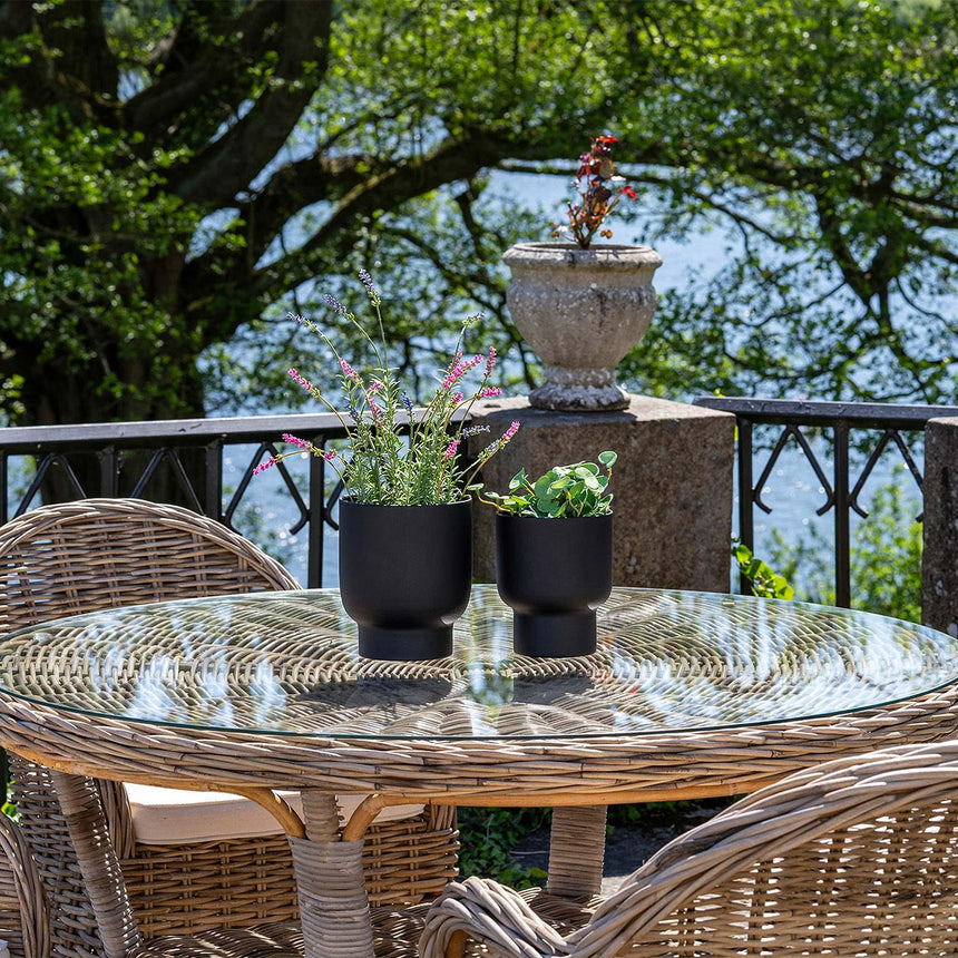 Larisa Kubu Rattan 4 Seater Round Dining Table - 120cm-2