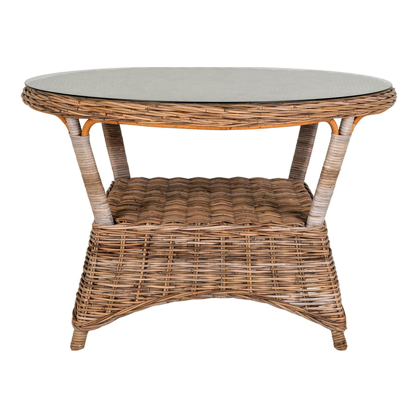 Larisa Kubu Rattan 4 Seater Round Dining Table - 120cm-3