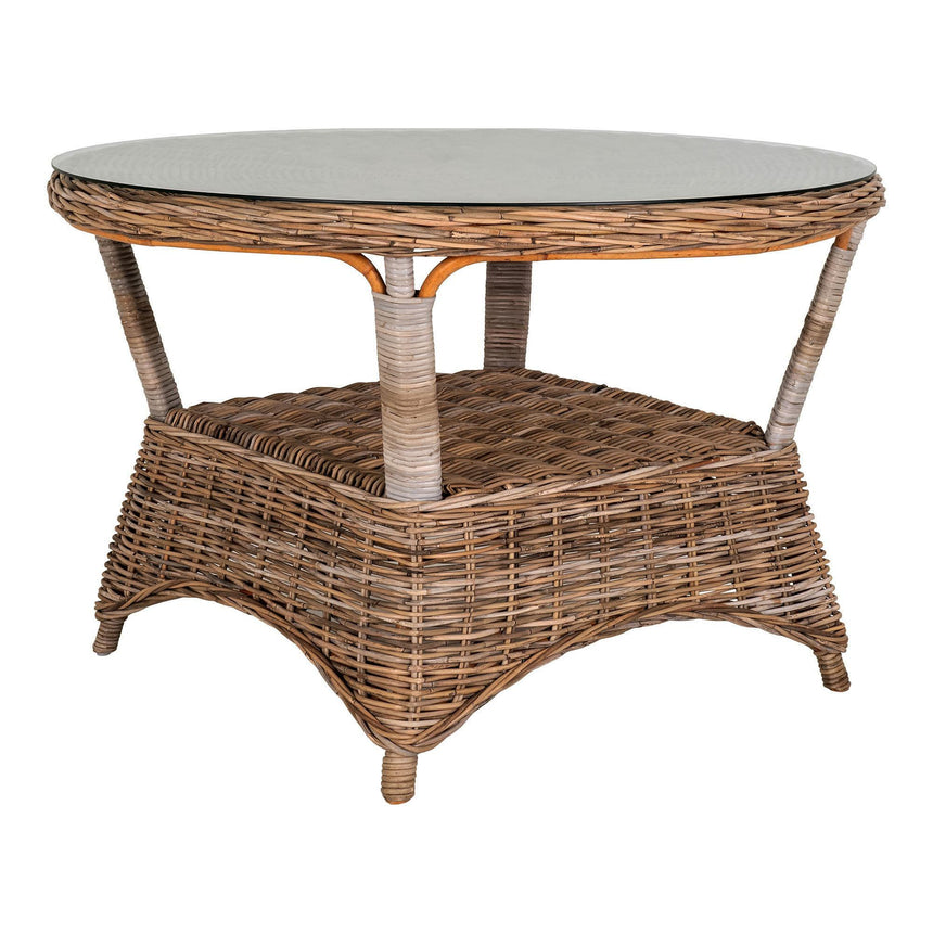 Larisa Kubu Rattan 4 Seater Round Dining Table - 120cm-4