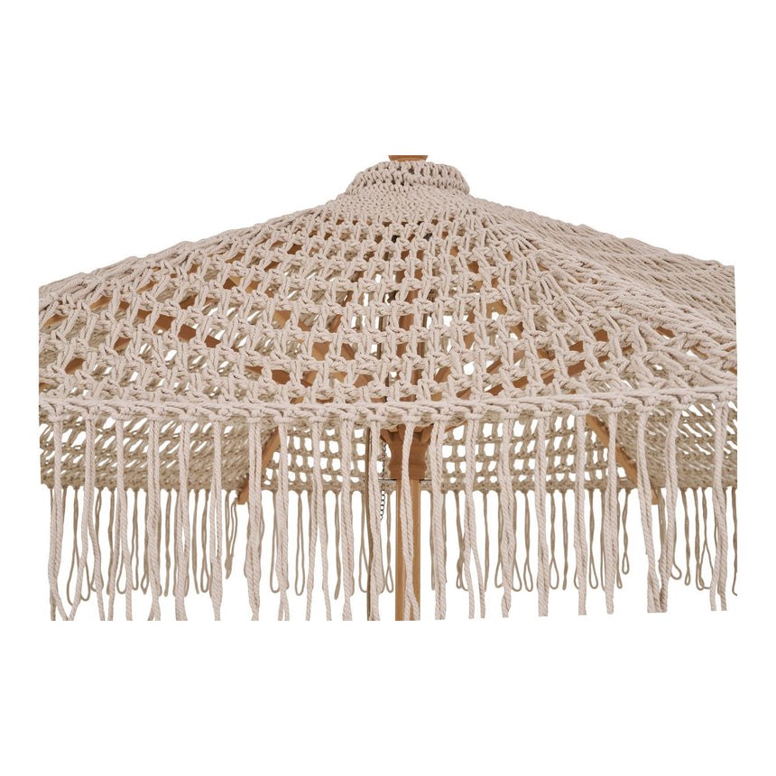 Martos Beige Knitted Parasol 250cm x 250cm-2
