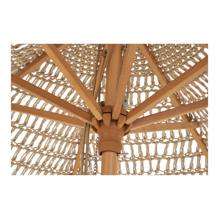 Martos Beige Knitted Parasol 250cm x 250cm-3