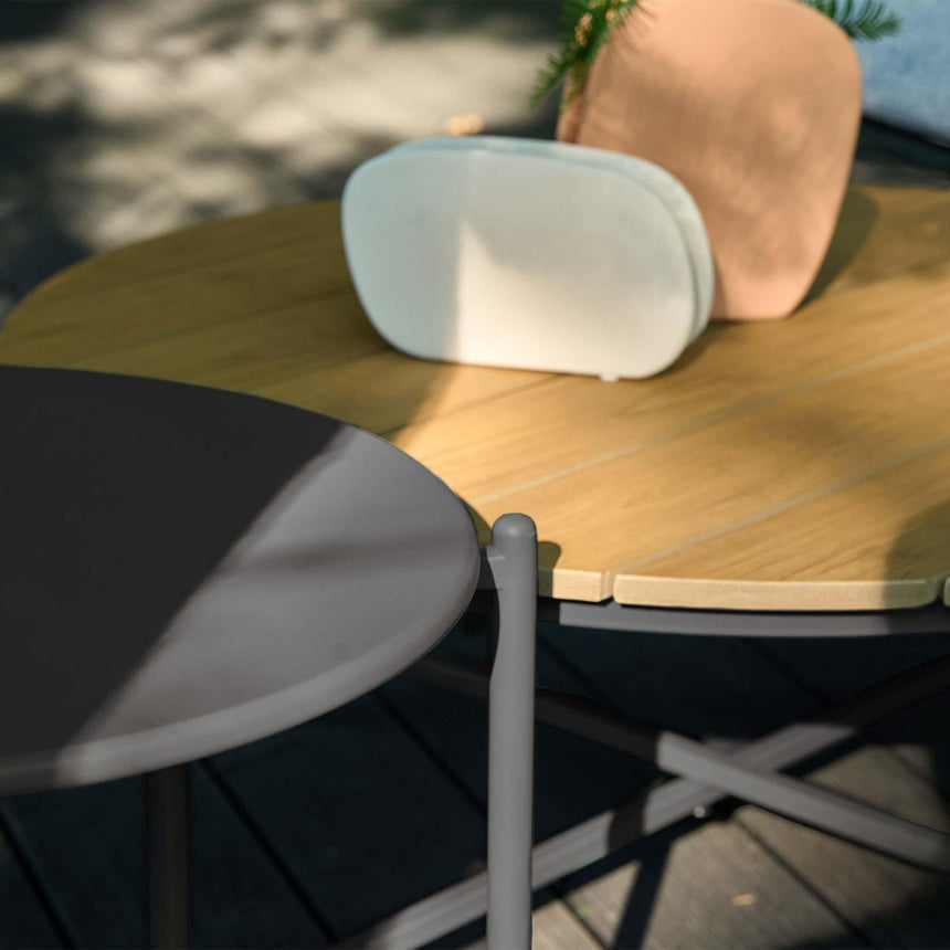 Novella Beige Fabric 4 Seater Round Garden Lounge Set-3